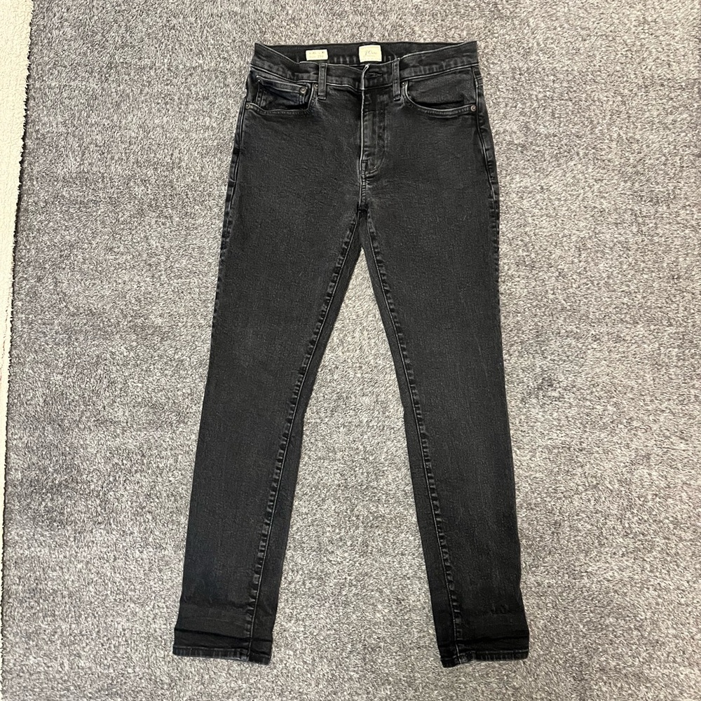 EUC - J Crew Womens Dark Jeans Style 250 Stretch Size 30x30 Mid Rise Black Denim